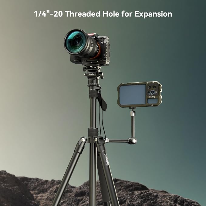SmallRig CT180 Video Tripod, Aluminum Camera Tripod, 360° Panorama Fluid Head - Image 9