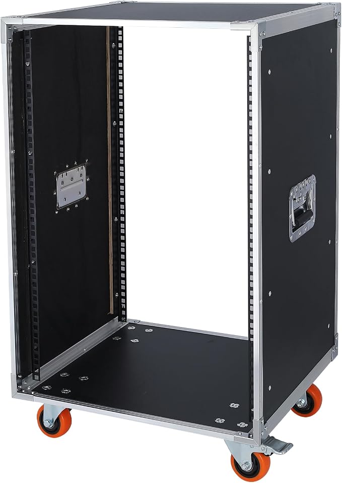 AV Gear Rack 16U Home Audio & Video Stage Stereo Equipment Storage Cabinet by WikrOck