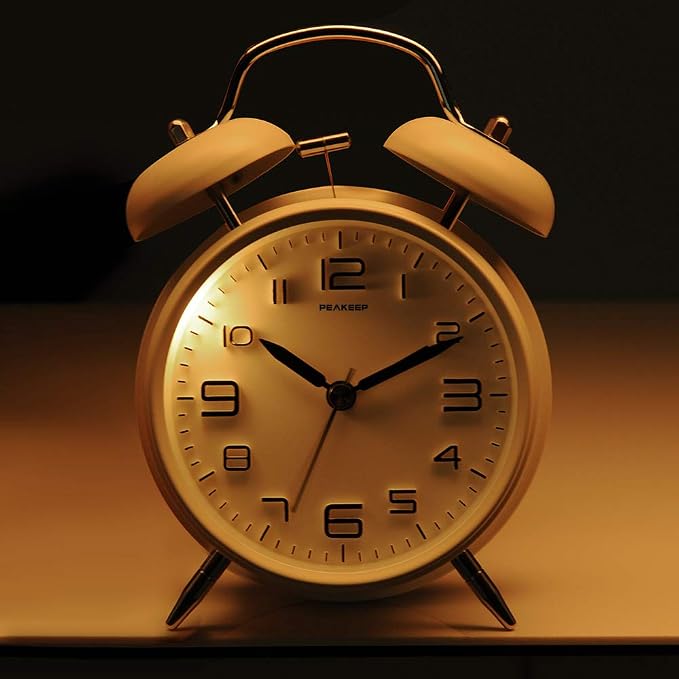 Peakeep 4 Inches Twin Bell Loud Alarm Clock - Image 6