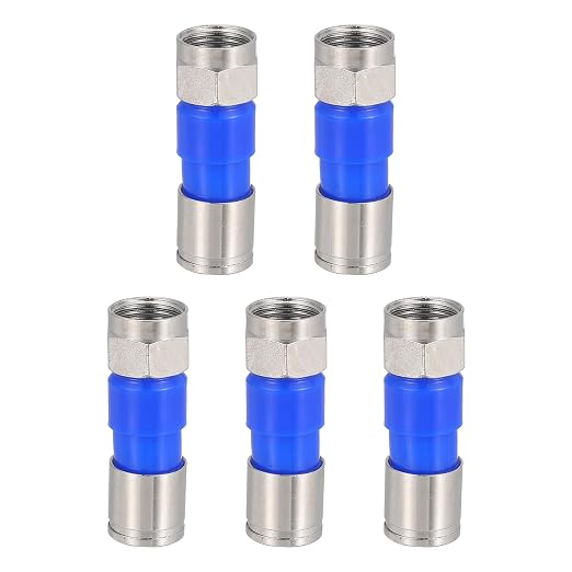 MECCANIXITY 5 Pcs F Type Coaxial Cable Compression Connectors, 75 Ohm Copper by MECCANIXITY