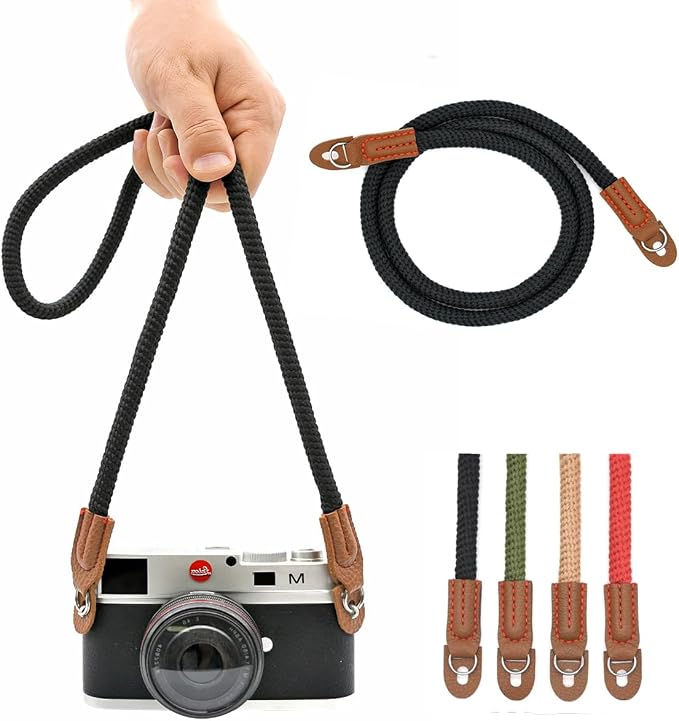 Camera Rope Strap 100cm Soft Cotton Camera Strap Vintage Neck Shoulder Belt by Eorefo