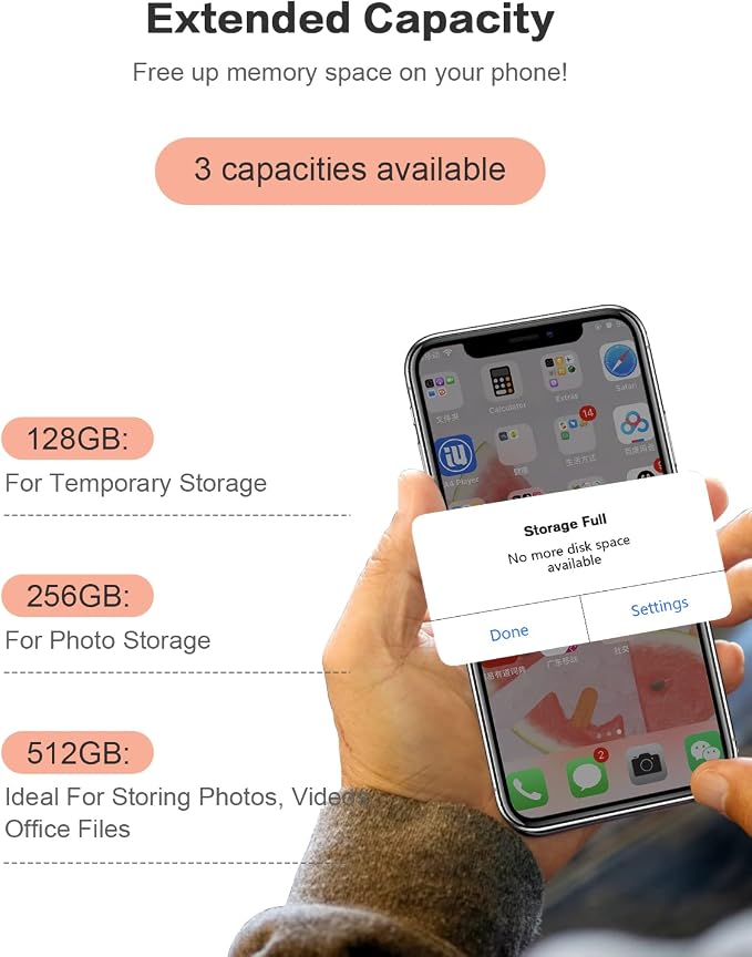 512GB Photo Stick for Phone, Qainerly USB Flash Drive for Phone All Models - Image 6