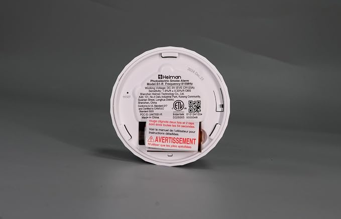 Heiman Smoke Detector, Wireless Interconnected Photoelectric Battery Operated - Image 9