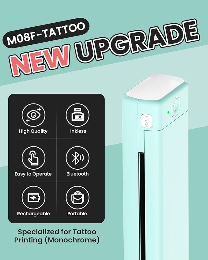 Phomemo Tattoo Stencil Printer, M08F Wireless Thermal Tattoo Printer - Image 2