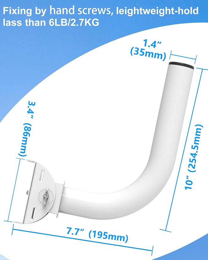 Universal Wireless Bridge Bracket, 150° Adjustable Lightweight J-Pole Mount - Image 3