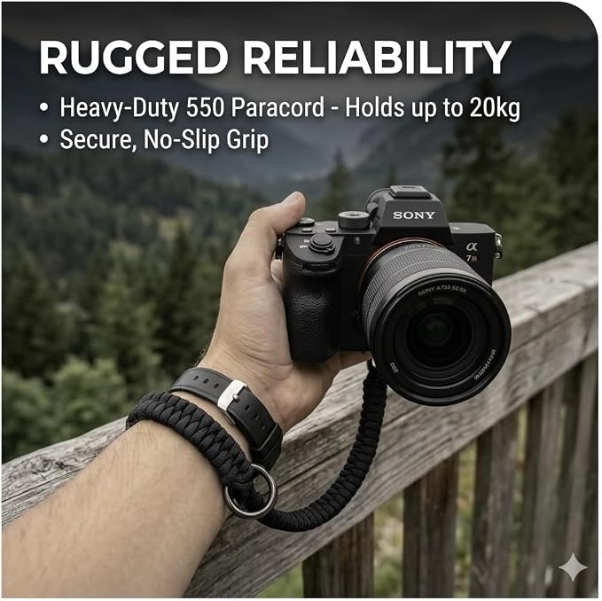 Camera Wrist Strap for Mirrorless Cameras, Quick Release Camera Wrist Strap - Image 8