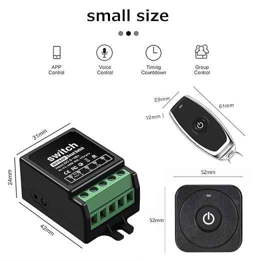 Mini12v WiFi Smart Switch, Dry Contact 5-48v Rf Wireless Remote Control Dc 12v - Image 5