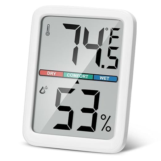 Digital Thermometer Hygrometer, Large LCD Screen Room Thermometer Temperature by Thlevel