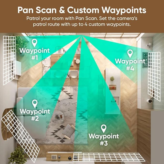 WYZE Duo Cam Pan 2 Pack, Indoor/Outdoor IP65 2K 360° Pan/Tilt Smart Home - Image 7