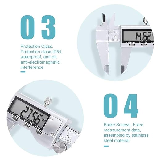 Digital Caliper Measuring Tool, Stainless Steel Vernier Caliper Digital - Image 4