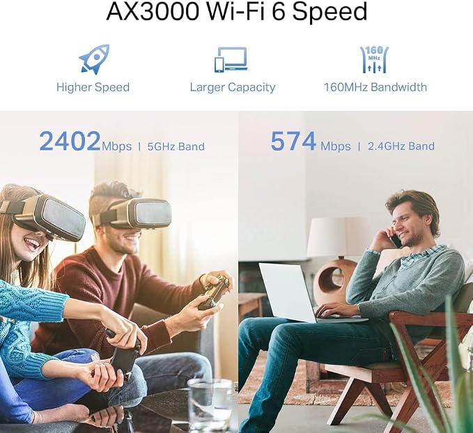 TP-Link AX3000 Dual-Band Wi-Fi 6 Range Extender AP Mode w/Gigabit Port - Image 2