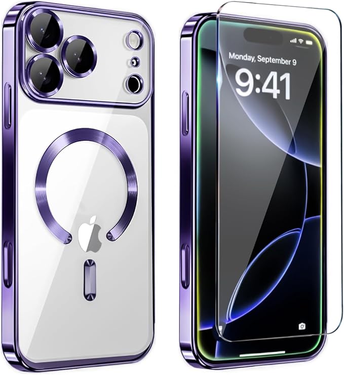 Magnetic Glossy Case for iPhone 17 Pro Max, iPhone 17 ProMax Phone Case Slim by Unknown