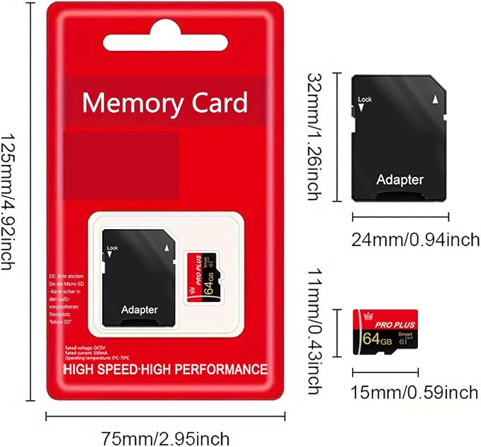3 Pack Memory Card 64GB with Adapter, High Speed TF Card, UHS-I C10 A1 Memory - Image 7