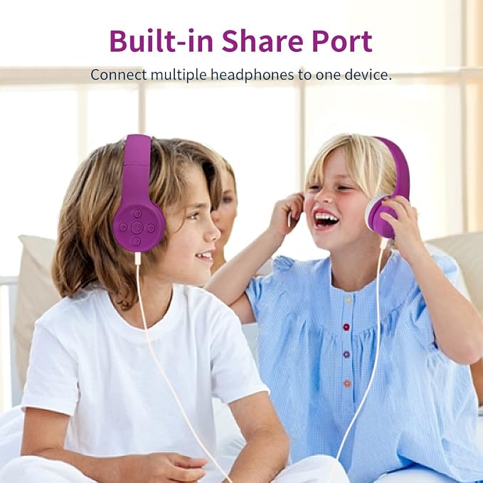 Girls Wireless Headphones, 5 Button Easy Use, 93db Volume Limited - Image 4