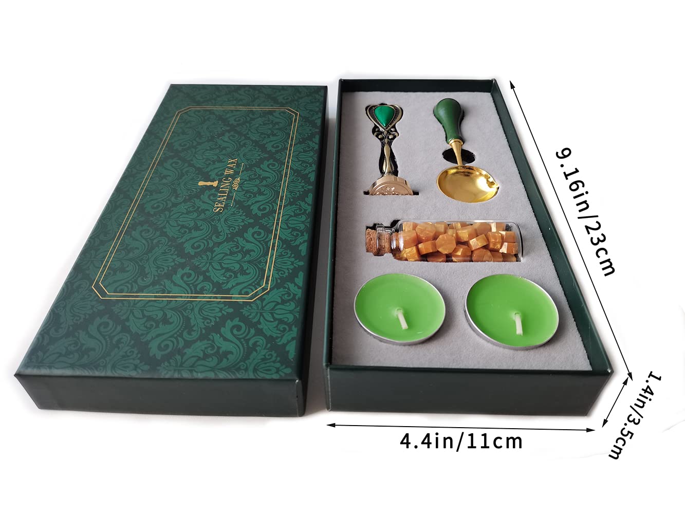 Fancy Letter W Wax Seal Stamp Set, European Style Kit Gift Box, Vintage Personalized for Letter Cards Invitations