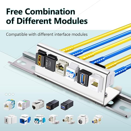 6-Port Metal DIN-Rail Mounting Module - Image 3