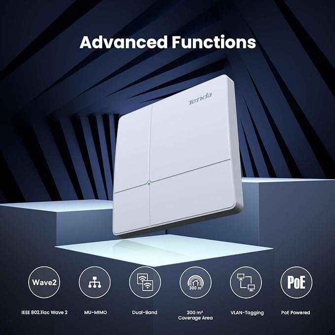 Tenda AC1200 WiFi Access Point | Dual-Band Gigabit Wireless Access Point - Image 2