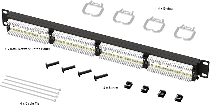 Iwillink 10Gbps Cat6A Patch Panel 24 Port, RJ45 Patch Panel UTP 19-Inch - Image 6