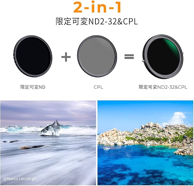 K&F CONCEPT 43mm Variable Fader ND2-ND32 ND Filter and CPL Circular Polarizing - Image 2