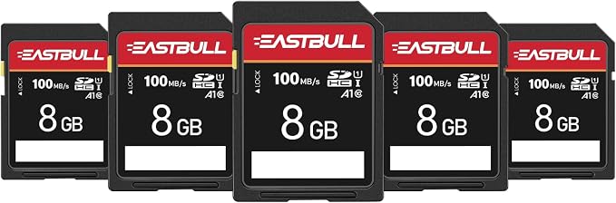 5-Pack of SD Card 8GB EASTBULL Class 10 SD Card U1 V30 High-Speed 100MB/s Read - Image 6