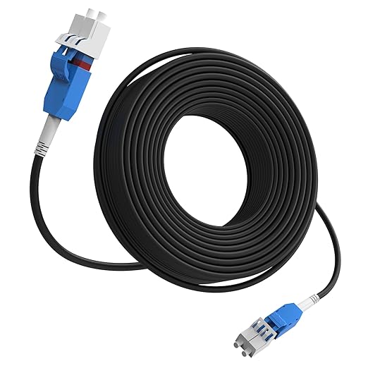 30M/100FT LC to LC Armored Outdoor Fiber Optic Cable, Single Mode Duplex by Unknown
