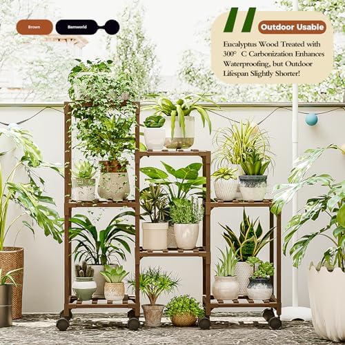 Bamworld Plant Stand with Wheels - Image 4