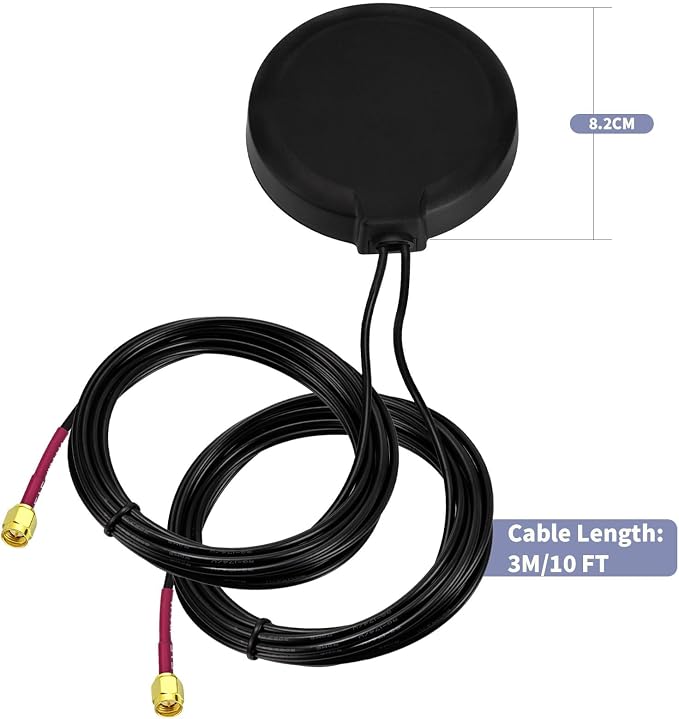 Superbat 4G LTE Antenna MIMO Magnetic Mount Omni-Directional SMA Male Antenna - Image 2