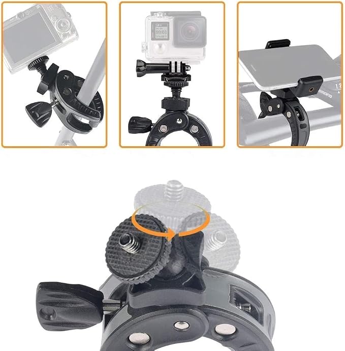 UTEBIT Camera Mount Clamp, Umbrella Clamp Motorcycle Camera Pole Mount Desk - Image 2