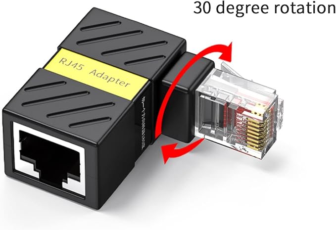 2 Pack Cat6 Ethernet Extenders 360 Degree Rotation, Cat5 Cat6 Extension Adapter - Image 4