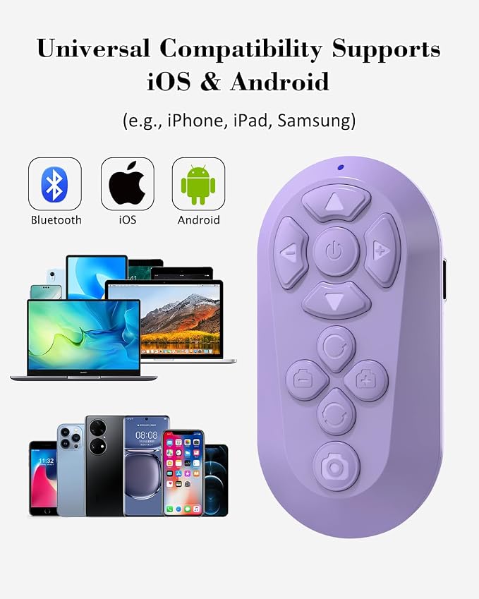 Bluetooth Remote Controller for TikTok Scrolling/Camera/Video Recording/Kindle - Image 4