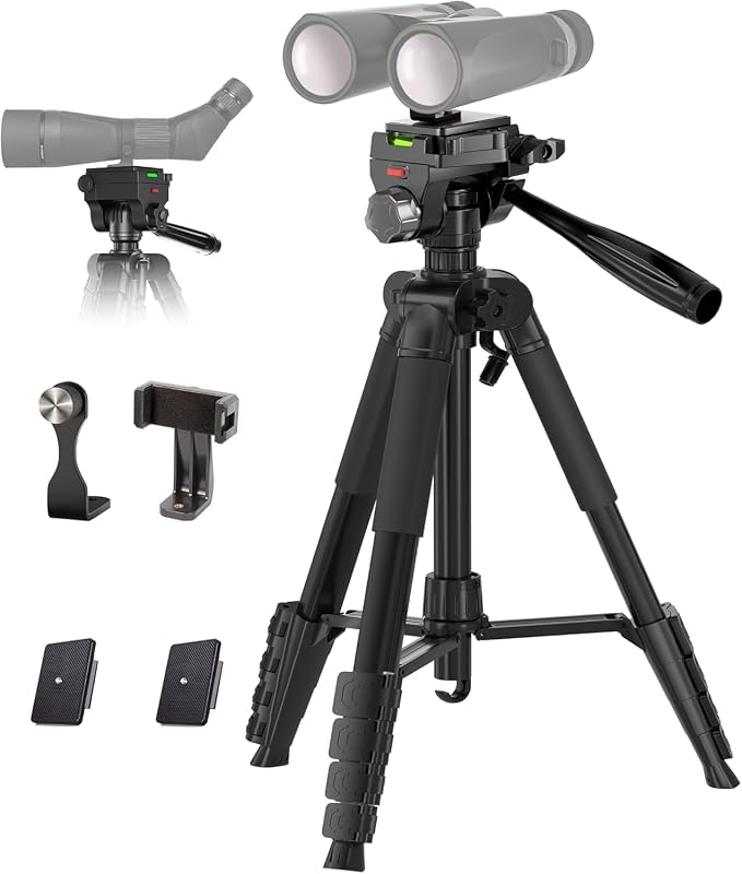 Binocular Tripod, 72” Spotting Scope Tripod Stand by LUSWEIMI