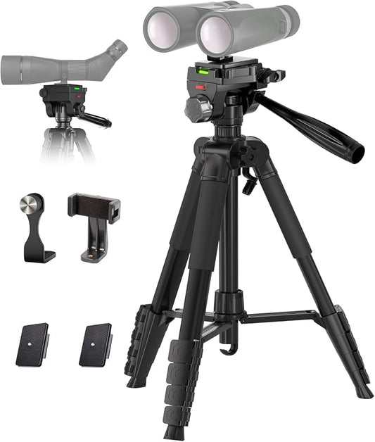 Binocular Tripod, 72” Spotting Scope Tripod Stand by LUSWEIMI