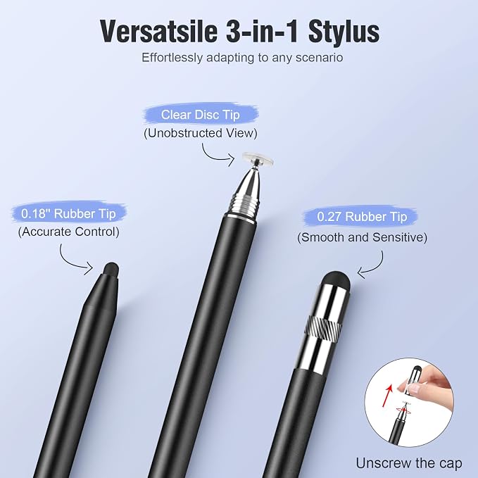 MEKO 3 in 1 Stylus Pens for Touch Screens, High Sensitivity & Precision - Image 2