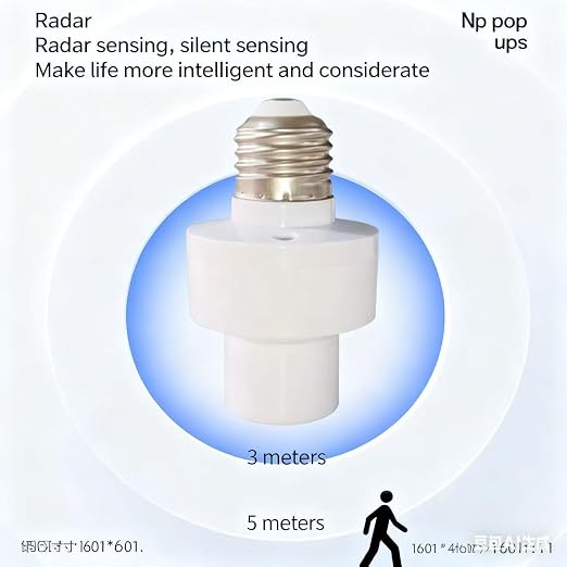 Motion Activated Light Sockets, Motion Sensor Light Socket Smart Screw in Light - Image 5
