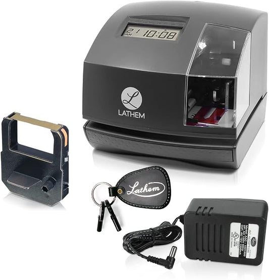 Lathem 1600e Time Clock Punch Machine & Document Stamp, Time Keeping System by Lathem