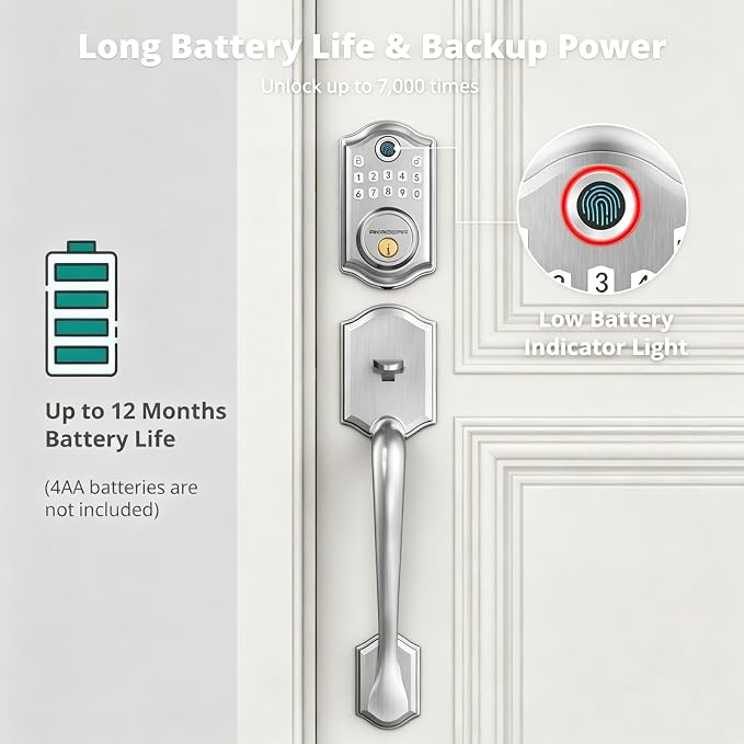 AkaGear Keyless Entry Door Lock Deadbolt - Image 6