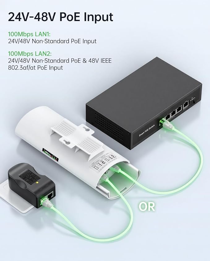UeeVii Wireless Bridge with Camera: Long Range Point to Point Security System - Image 7
