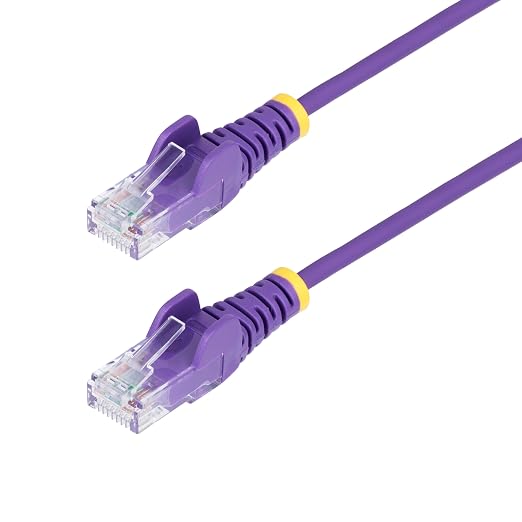 StarTech.com 7ft Purple Slim CAT6 Ethernet Cable, Snagless RJ45, 28AWG Pure by StarTech