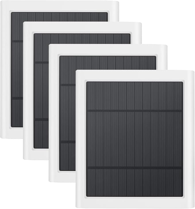 4 Pack IP65 Solar Panel for Rings Camera, 4W Solar Charger Compatible by Paodekua