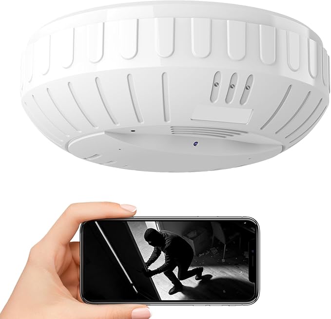 Hidden Camera Smoke 4K HD Rotatable Wireless WiFi Camera Detector Mini Security by SIKVIO