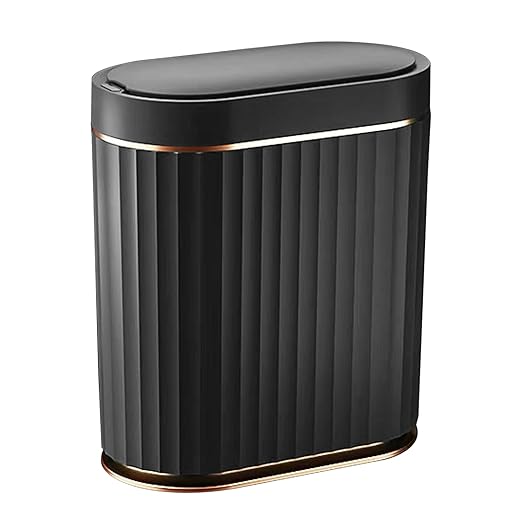 ELPHECO Black Bathroom Trash Can by ELPHECOUSA