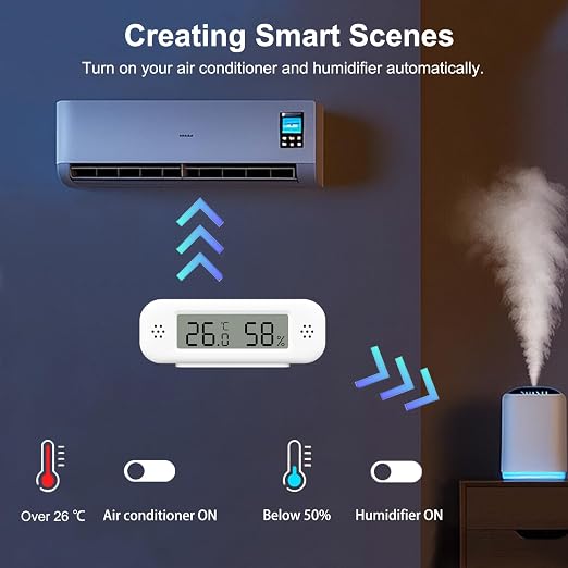 Smart Digital Thermometer Hygrometer, WiFi Indoor Temperature Humidity Sensor - Image 4