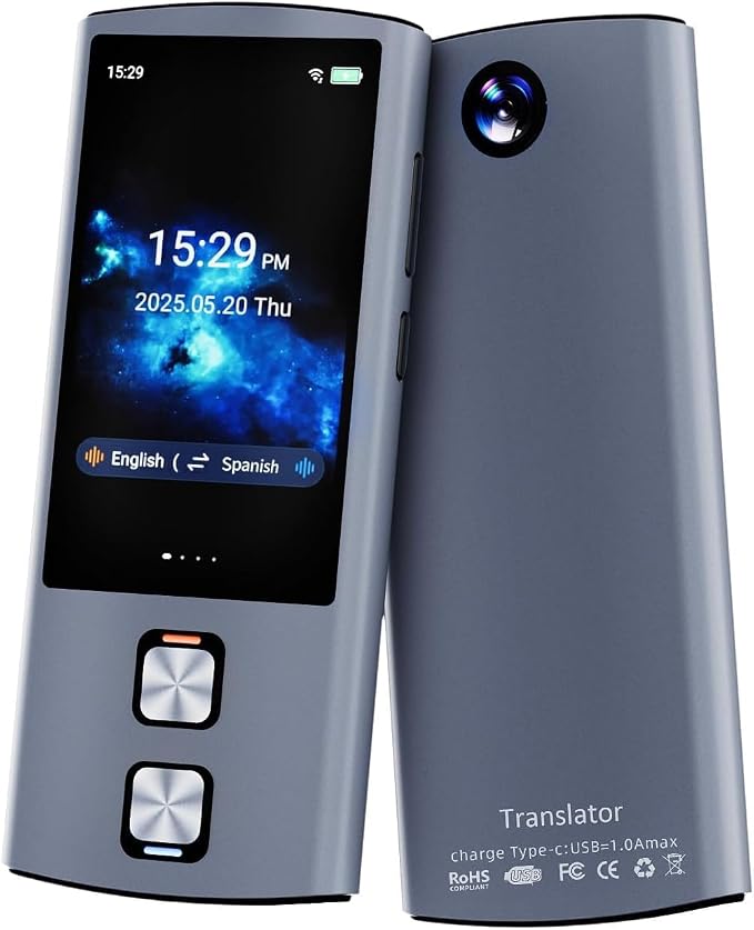 Language Translator Device, 159 Languages, 2026 AI Pocket Offline Instant Voice by Unknown