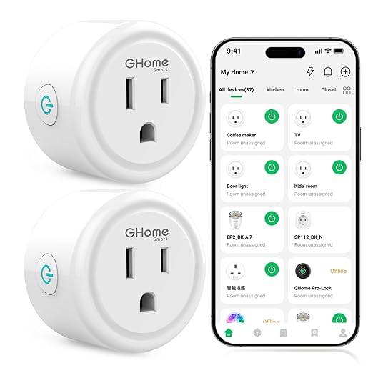 GHome Smart Plug, WiFi Smart Plugs Compatible by GhomeSmart