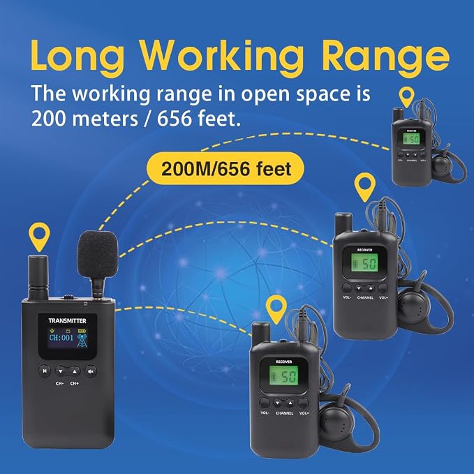 AGJ Wireless Tour Guide System, Tour Guide Headsets, Tour Guide Microphone 1 - Image 8