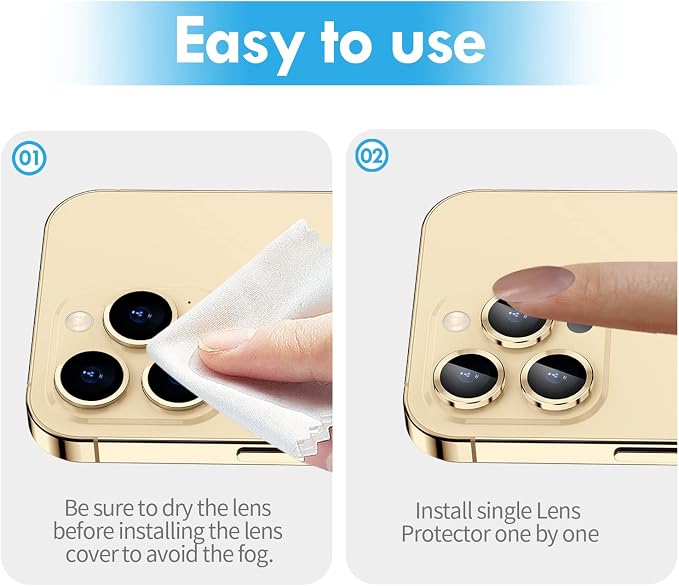 for iPhone 14 Pro/14 Pro Max Camera Lens Protector Bling, 9H Hardness - Image 7