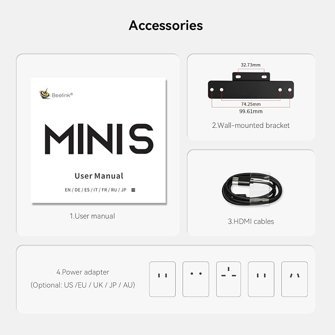 Beelink Mini PC, MINI S13 Intel Twin Lake N150 4C/4T, Mini Computer 12GB LPDDR5 - Image 9