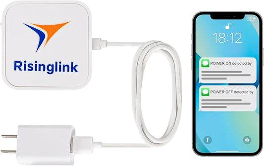 WiFi Power Outage Alarm Detector, Power Failure & Restoration Alerts by Risinglink
