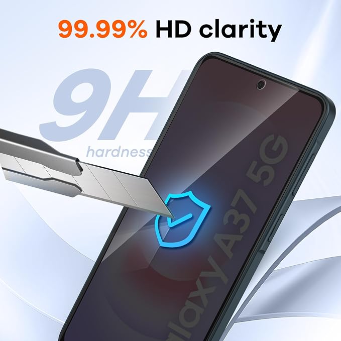 3+3 Pack for Samsung Galaxy A37 5G Privacy Screen Protector & Phone Camera Lens - Image 4
