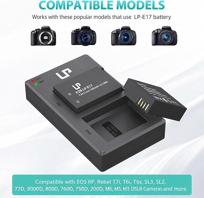 LP LP-E17 Battery Charger Pack, Compatible - Image 2